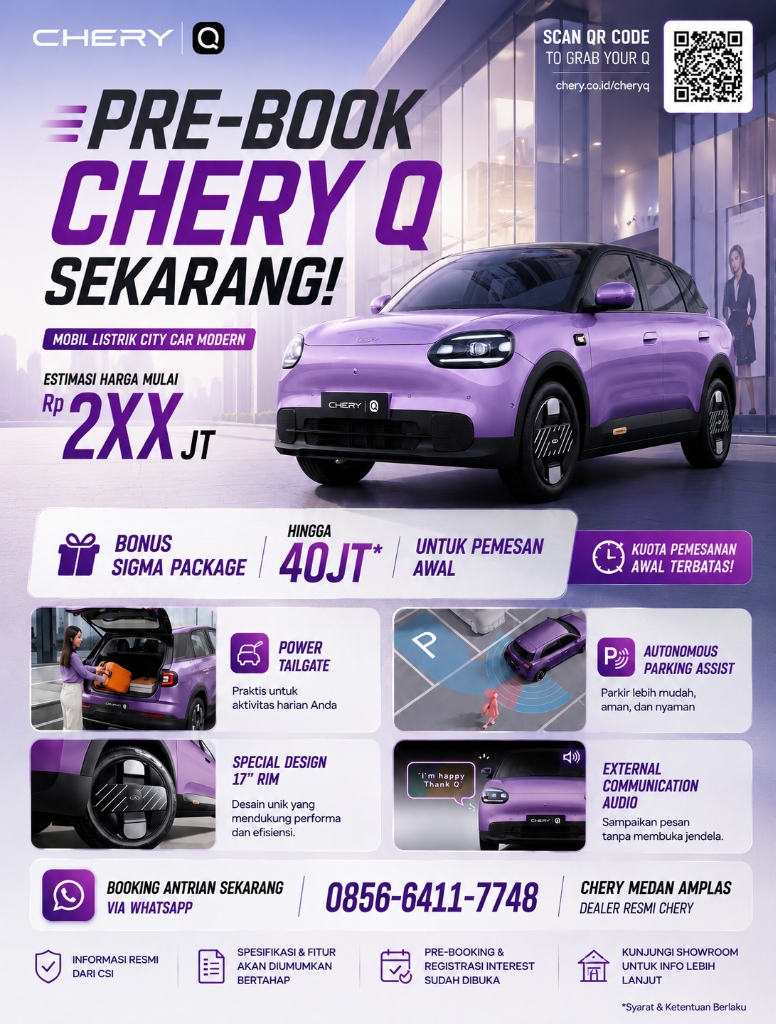 Promo Harga dan Pre-Book Chery Q Medan